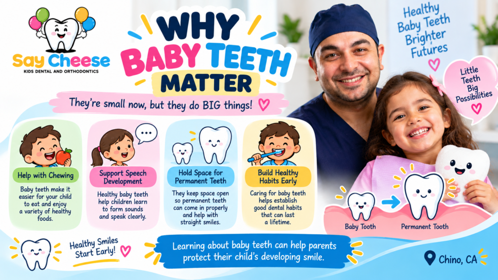 Why baby teeth matter - chewing, speech, holding space, healthy habits